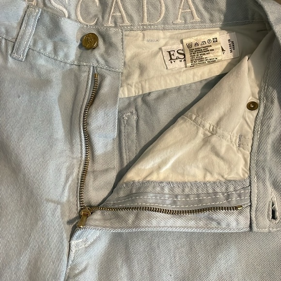 Vintage Escada One Powder Blue High Waist Tapered Jeans Size 38 - Picture 14 of 16